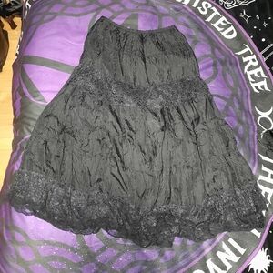 Jessica Black Textured Skater Skirt